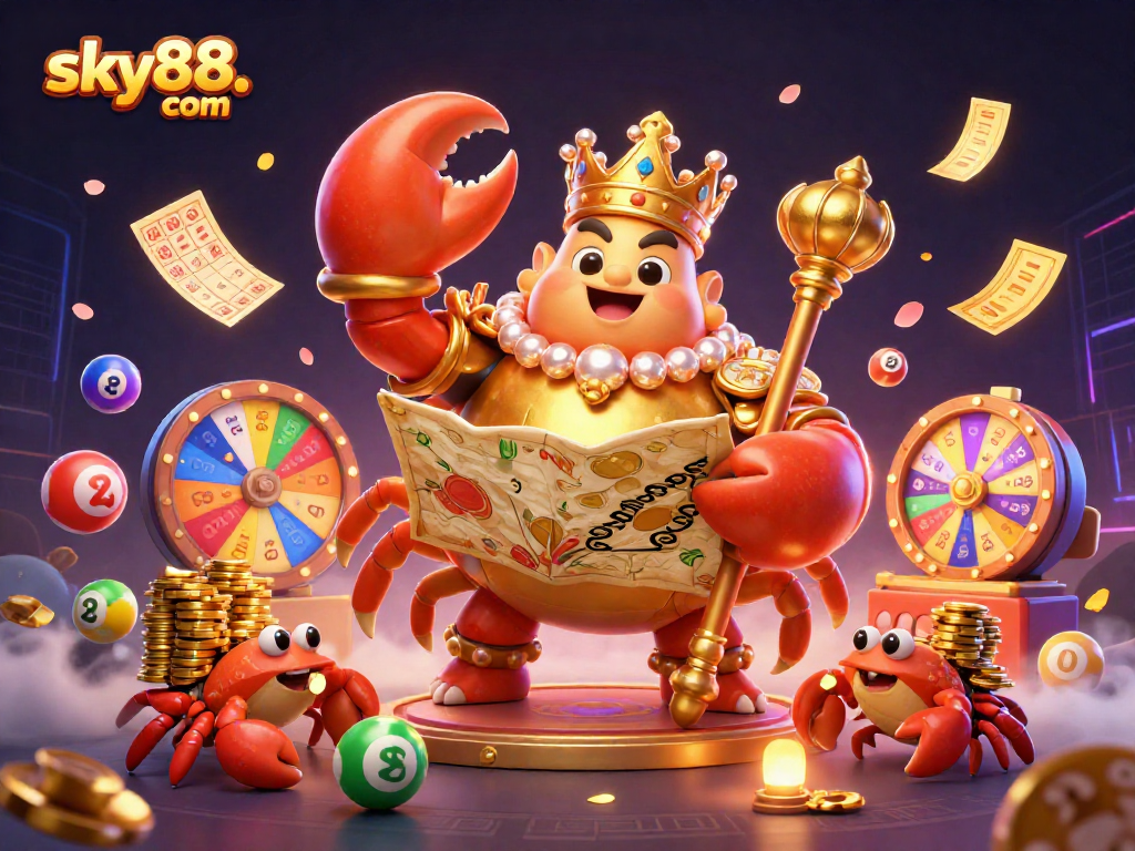 Experience thrilling games at sky88. com with the golden crab emperor and exciting lottery elements.
