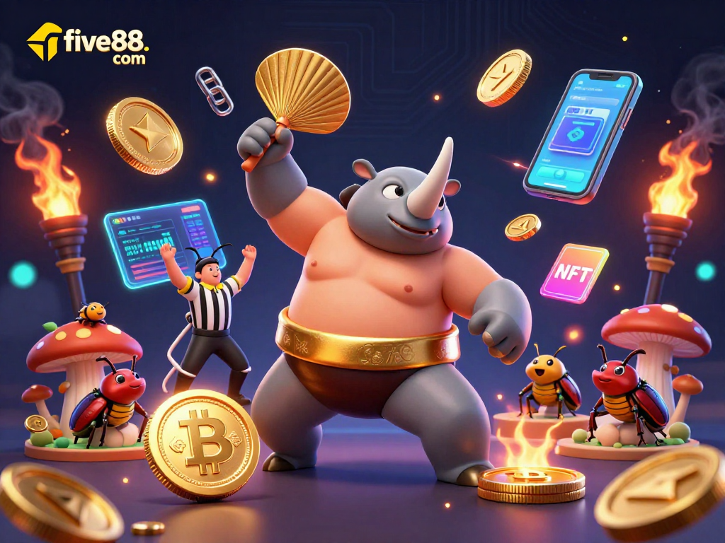 Experience thrilling gaming adventures with five88. com's dynamic casino action featuring exciting characters and elements.