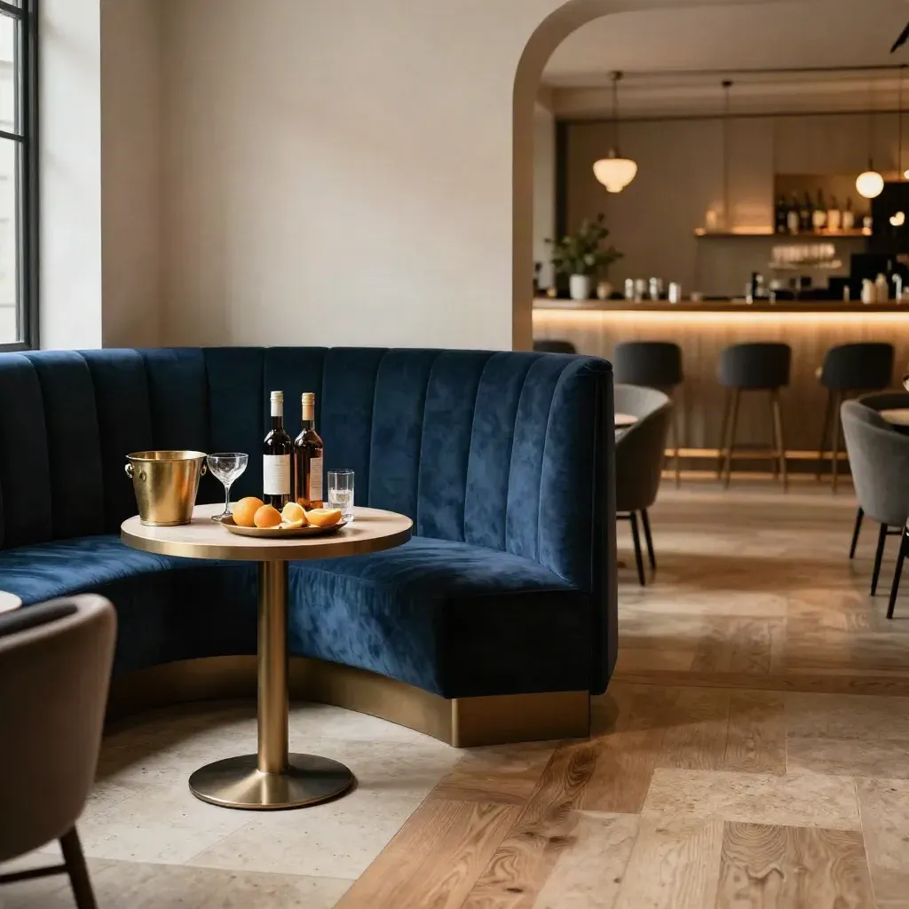 Privat lounge med bokad soffgrupp, extra stolar och liten cocktailstation