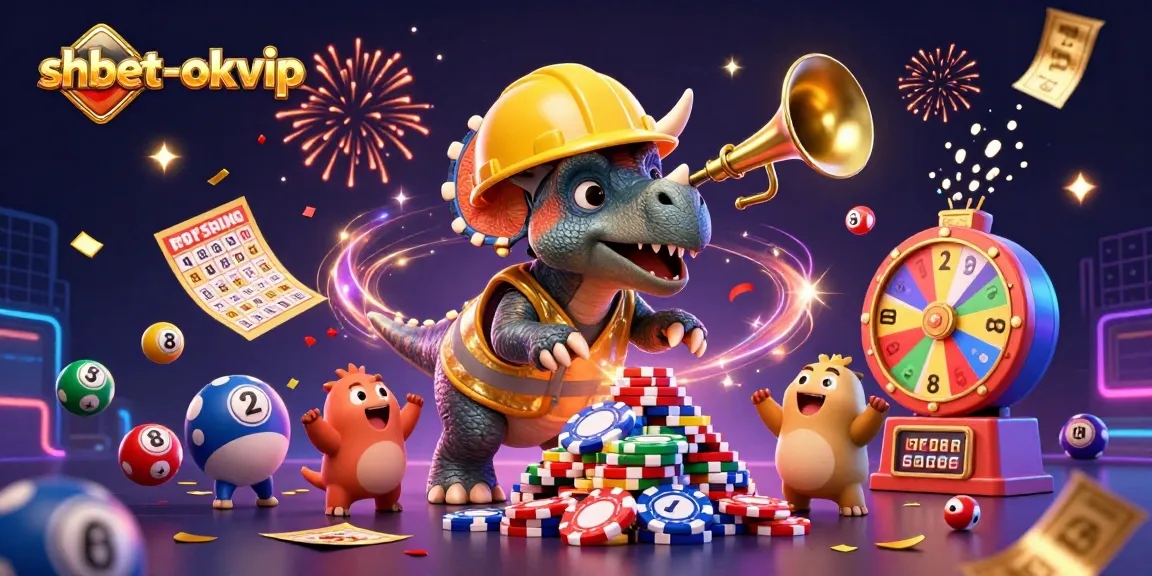 Engage with vibrant slots and jackpots at shbet-okvip, showcased with colorful celebrations and action!