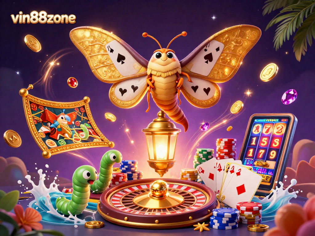 Experience the thrill of vin88zone casino with vibrant 3D illustrations and exciting game elements.